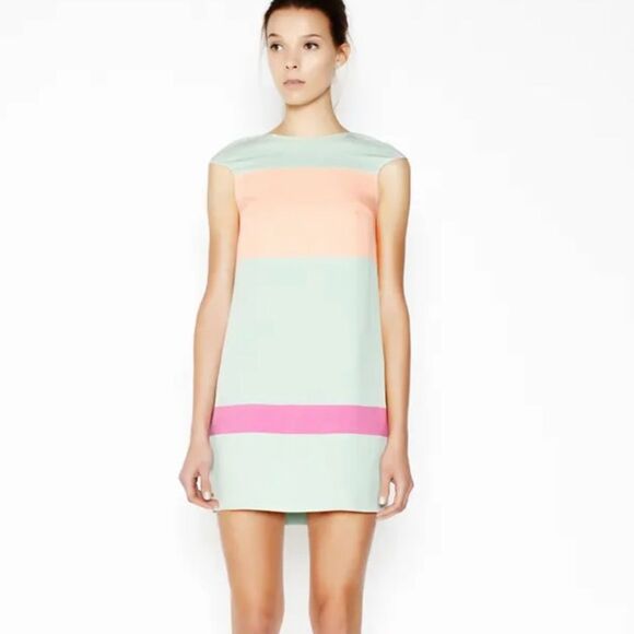 EUC Camilla and Marc Pastel Colorblock Shift Mini Dress Resort 2013 AU 8 US 4 - Picture 2 of 13